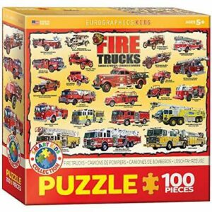 33147-CAMIONES DE BOMBEROS / PUZZLE 100 PIEZAS