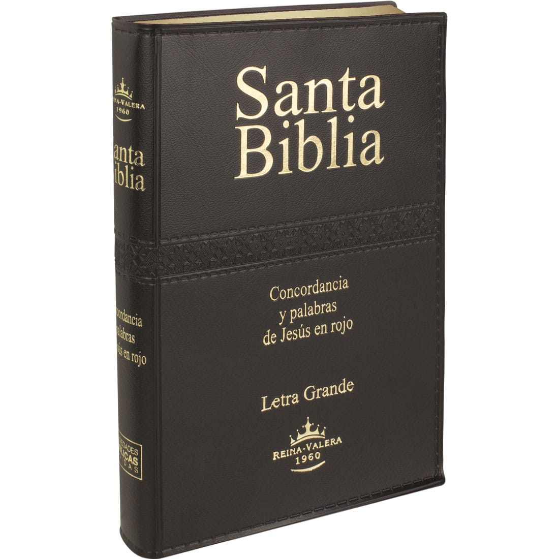 BIBLIA REINA VALERA 1960 LETRA GRANDE CON CONCORDANCIA, PIEL NEGRO E