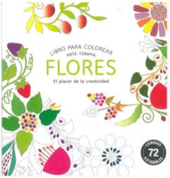 17566-ARTE TERAPIA FLORES LIBRO PARA COLOREAR