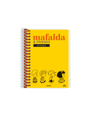 40212-AGENDA PERPETUA ANILLADA : MAFALDA & FRIENS AMARILLA