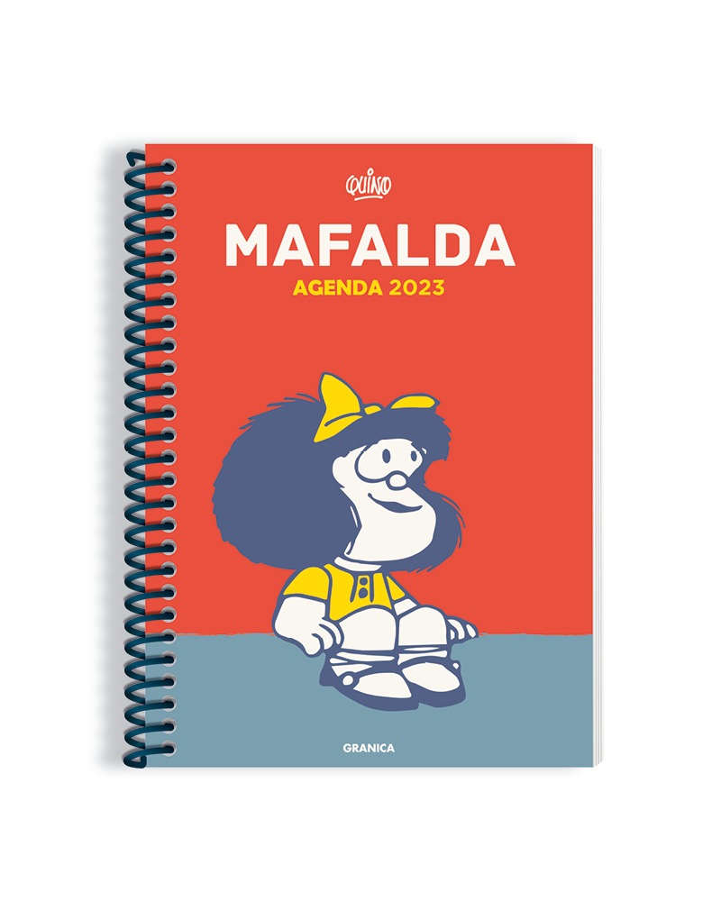 40215-AGENDA 2023 : MAFALDA DIAGRAMA EN COLUMNAS ROJO