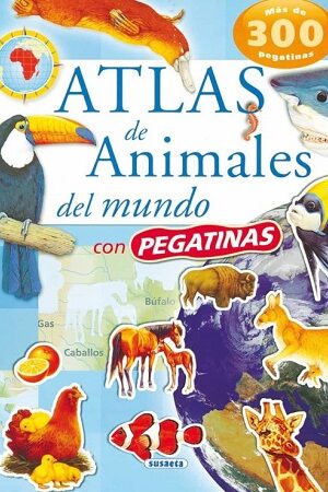 44669-ATLAS DE ANIMALES DEL MUNDO + PEGATINAS