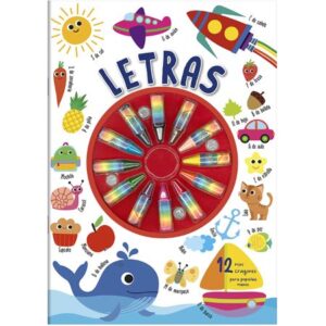 47453-LETRAS / 12 MINI CRAYONES