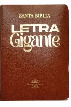 51668-SANTA BIBLIA RVR 1960 LETRA GIGANTE CAFE CANTO DORADO