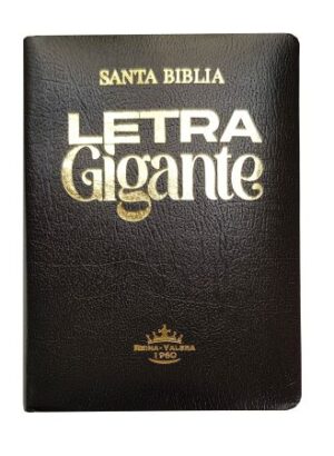 51669-SANTA BIBLIA RVR 1960 LETRA GIGANTE NEGRA CANTO DORADO