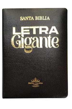 51669-SANTA BIBLIA RVR 1960 LETRA GIGANTE NEGRA CANTO DORADO