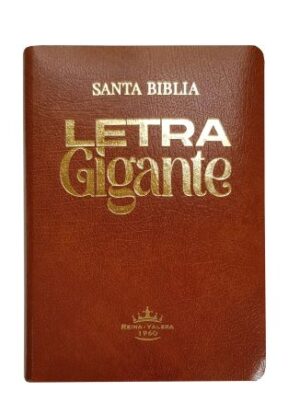 51670-SANTA BIBLIA RVR 1960 LETRA GIGANTE CAFE CON CANTO DORADO