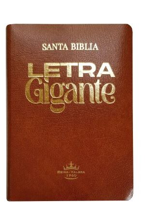 51670-SANTA BIBLIA RVR 1960 LETRA GIGANTE CAFE CON CANTO DORADO