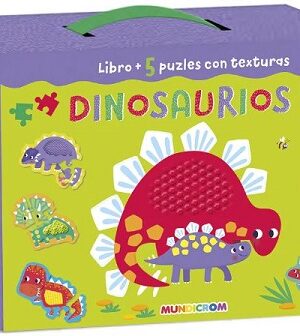 51525-DINOSAURIOS : LIBRO + 5 PUZLES CON TEXTURA