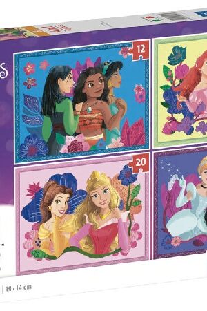 56209-PUZZLE 4 EN 1 PRINCESAS DISNEY