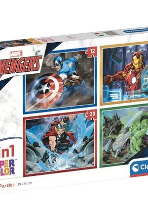 56229-PUZZLE 4 EN 1 AVENGERS