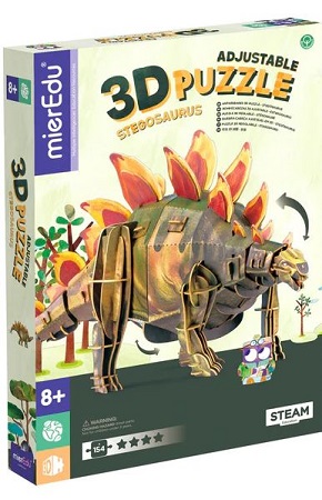 56237-PUZZLE ECO 3D STEGOSAURIO