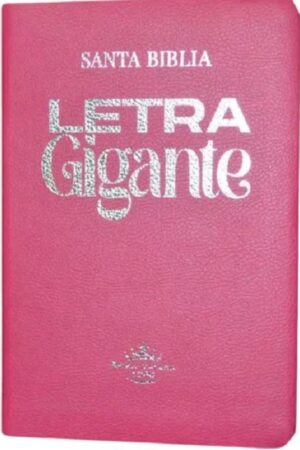 58699-BIBLIA REINA VALERA 60 PIEL ROSADA CON INDICE LETRA GIGANTE