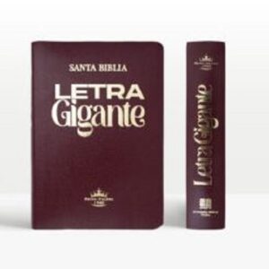 51690-SANTA BIBLIA LETRA GIGANTE CAFE PIEL CANTO DORADO