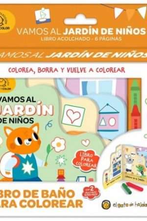 69200-VAMOS AL JARDIN DE NIÑOS. LIBRO DE BAÑO PARA COLOREAR